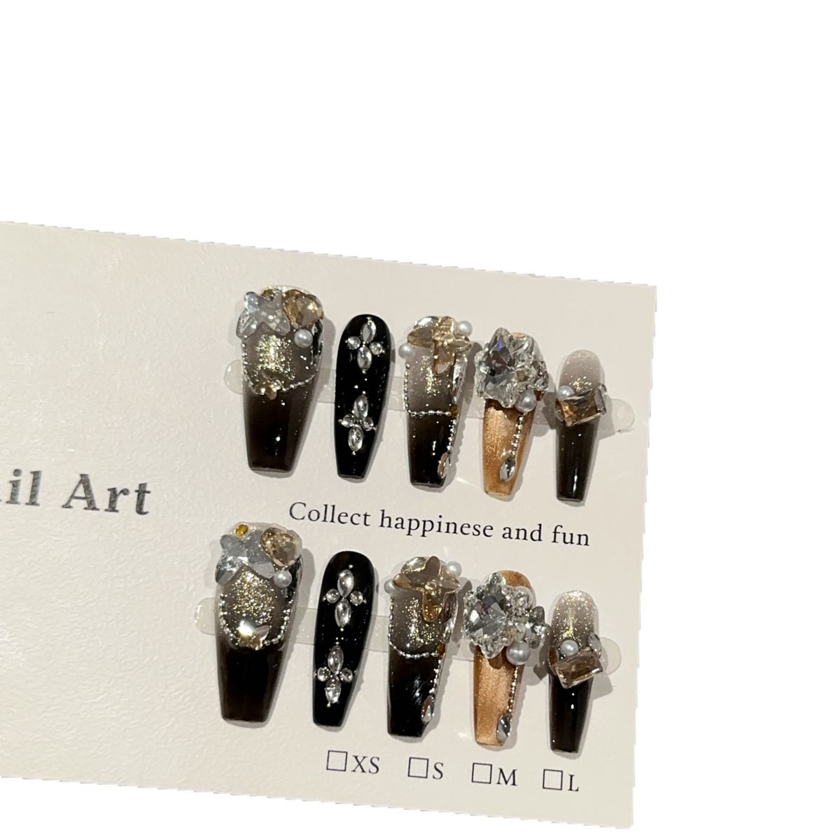 Elegantes Glamouröses Press-On Nagelkunst Set