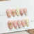 Dekoratives Press-On-Nagelset mit Stern- und Punktdesign Brehn