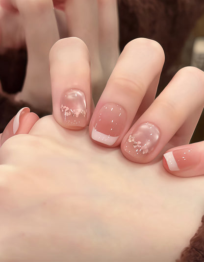 Blumiges Akzent Press-On Nagelset Brehn