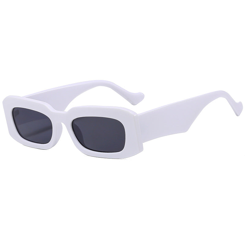 Damen modische quadratische Sonnenbrille mit breitem Rahmen und UV-Schutz Brehn