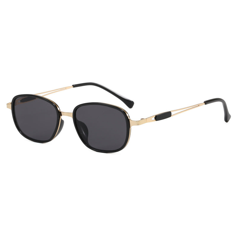 Modische Sonnenbrille mit Quadratischem Rahmen und Schmalem Metallgestell Brehn