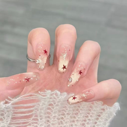 Luxuriöse Glitzernde Acryl Nagelkunst Brehn