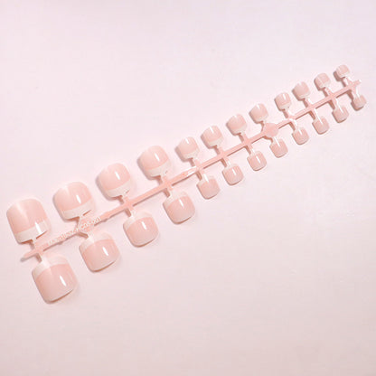 Premium Glossy French Tip Press-On Nail Set Brehn
