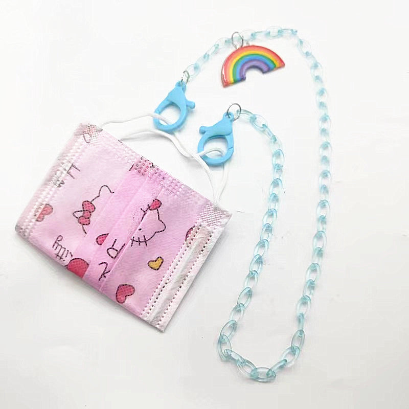 Brillenband Aus Transparentem Kunstharz mit Regenbogenanhänger Brehn