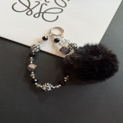 Verspielt Faux Fur Pom Pom Schlüsselanhänger Brehn
