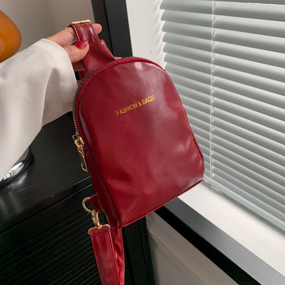 Trendy Leder Crossbody Tasche