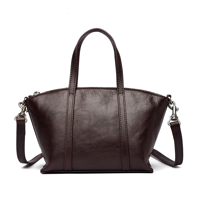 Texturierte Lederhandtasche Brehn