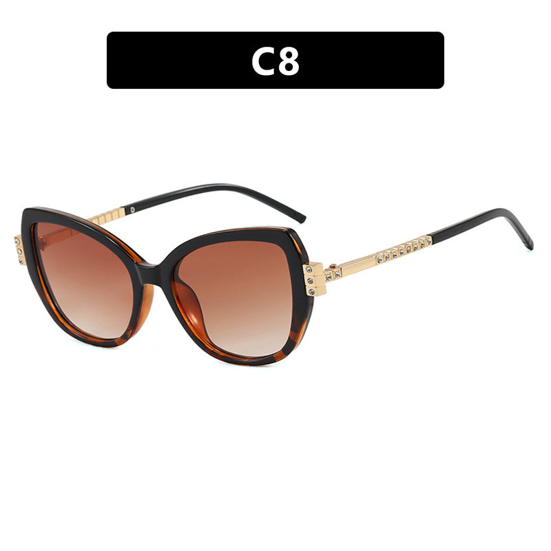 Damen oversized Sonnenbrille mit schützendem UV-Filter und eleganten Akzenten Brehn