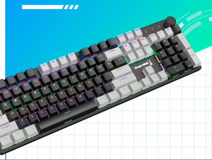 Zweifarbige RGB Mechanische Gaming-Tastatur Brehn