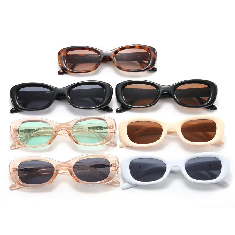 Damen modische Retro-Sonnenbrille mit breitem Rahmen Brehn