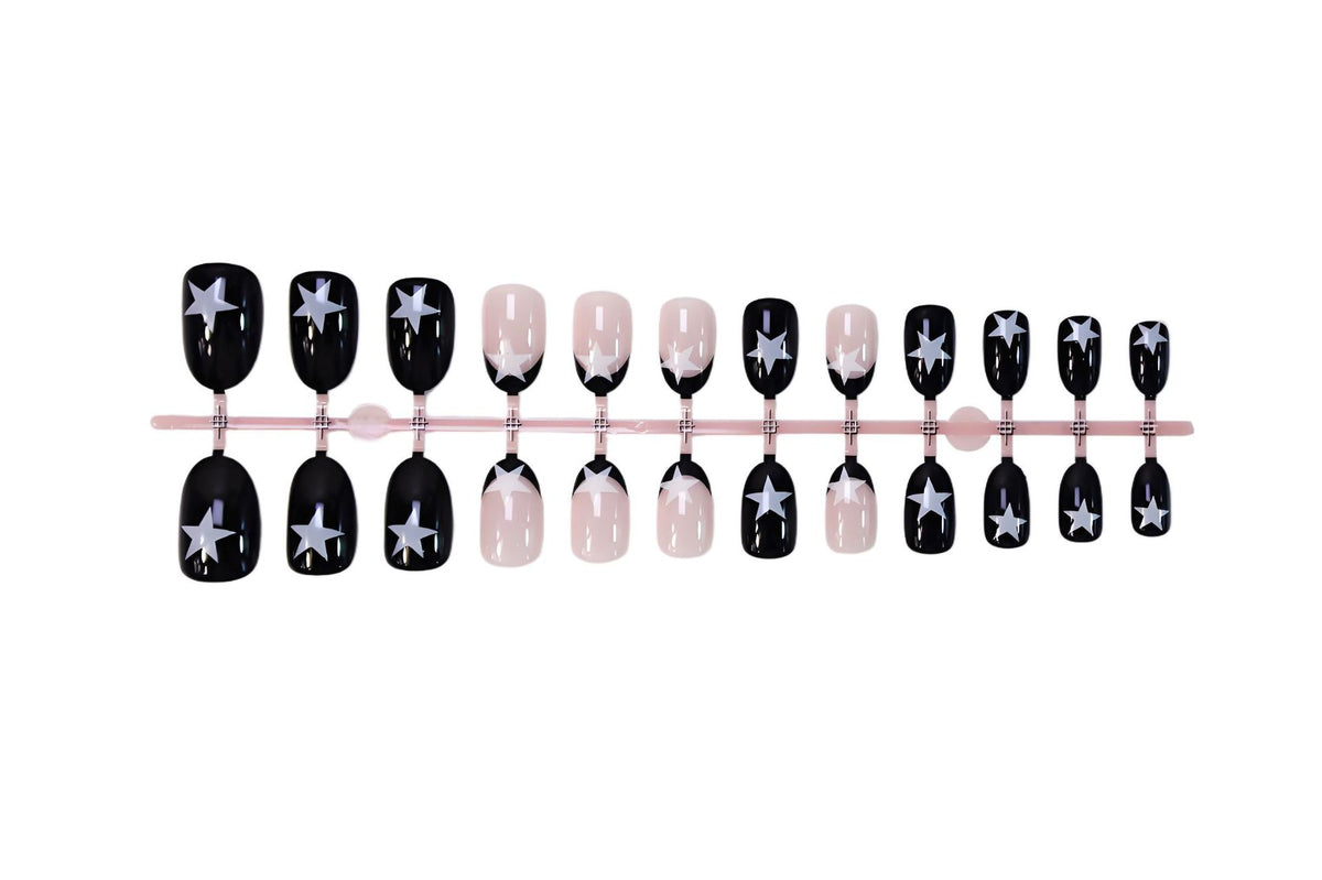 Kunstnagelset mit kreativem Sterne-Motiv Brehn
