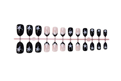 Kunstnagelset mit kreativem Sterne-Motiv Brehn