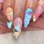 Künstlerisch vom Meer inspiriertes Press-On-Nagelset Brehn