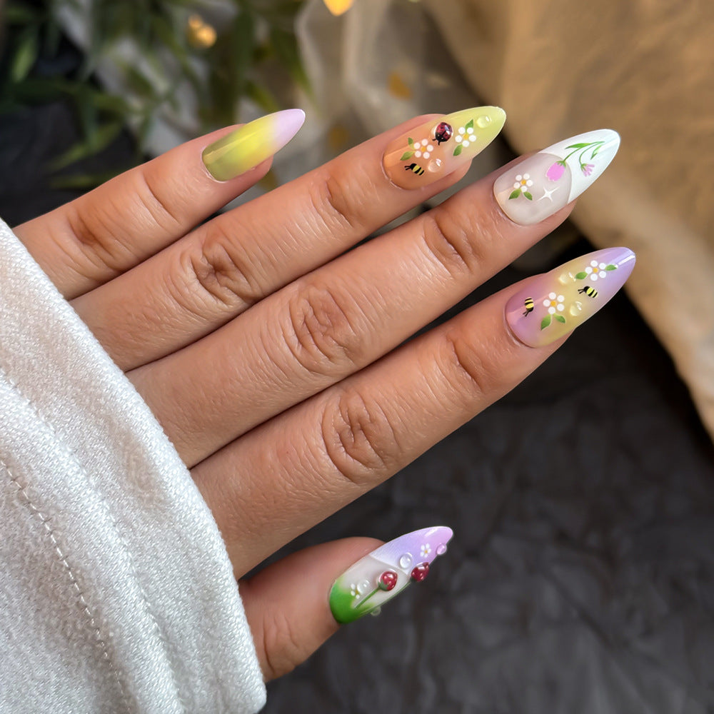 Künstlerisch Blumenthemen Press-On Nägel Brehn
