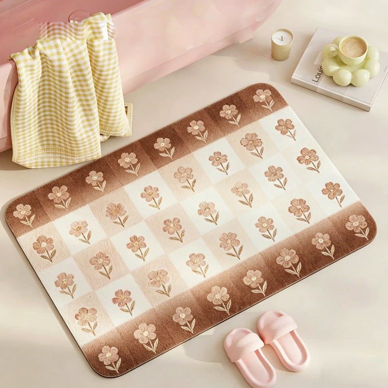 Floral Print Badmatte Brehn