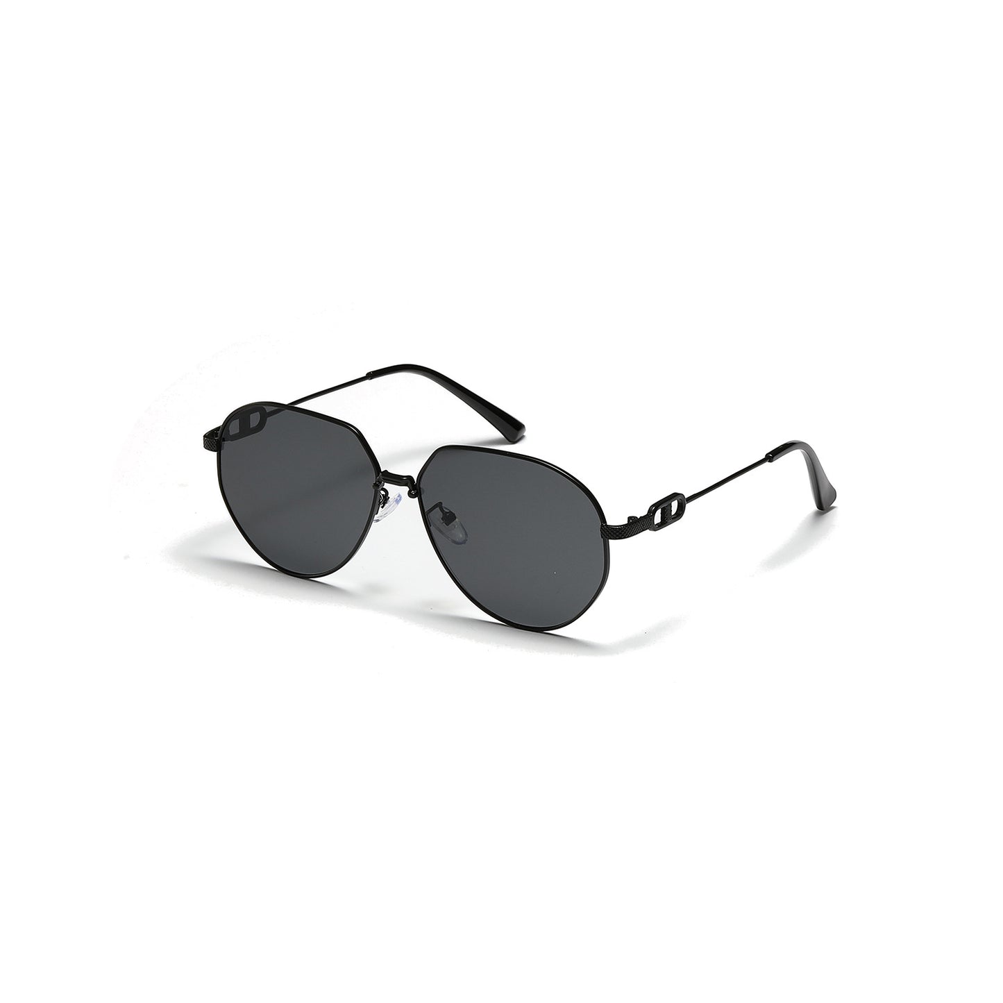 Damen stilvolle ovale Sonnenbrille mit modischem Metallrahmen Brehn
