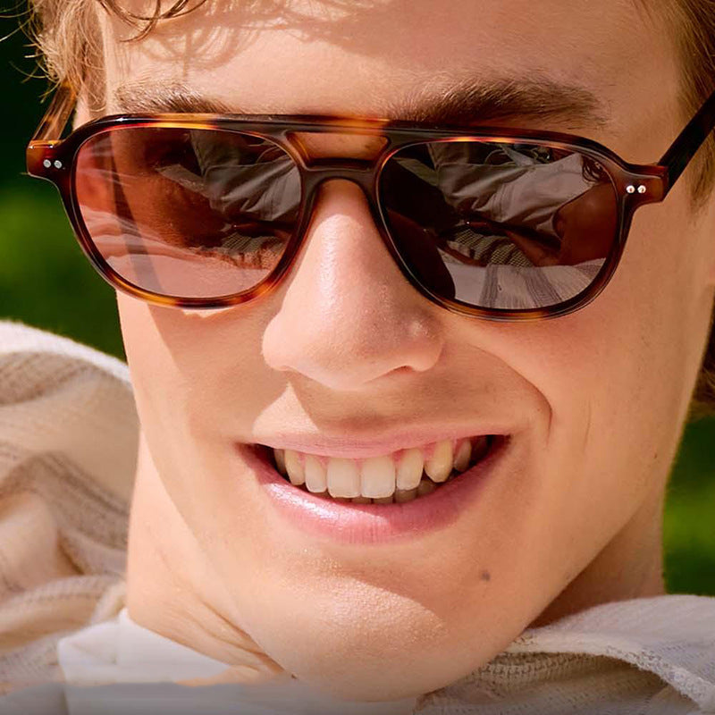 Damen moderne quadratische Sonnenbrille mit robustem Design und UV-Schutz Brehn