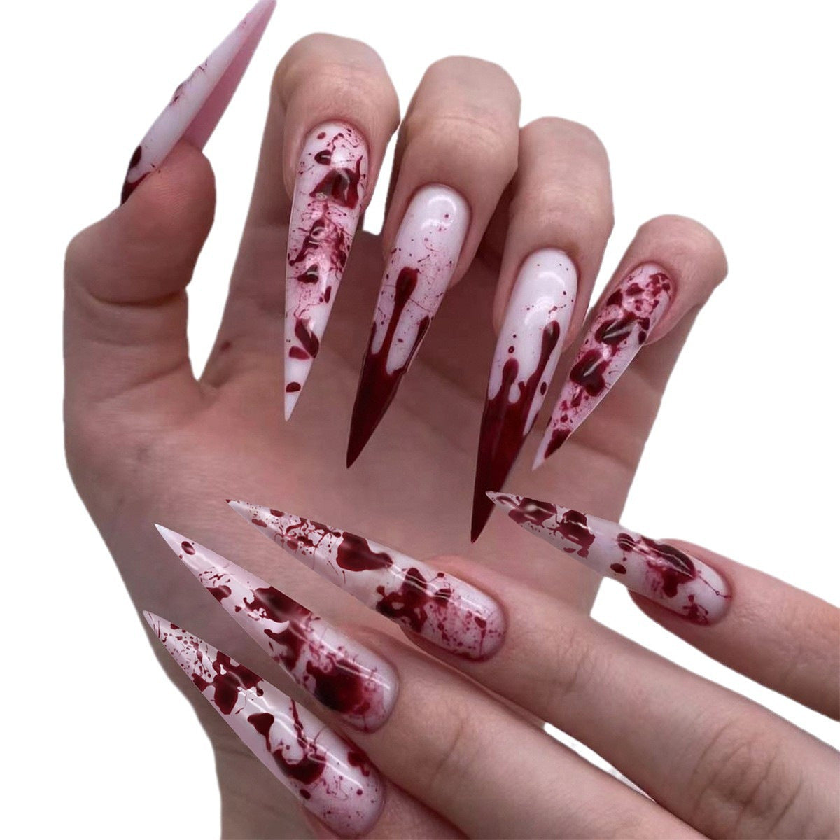 Künstlerische Lange Stiletto Nägel