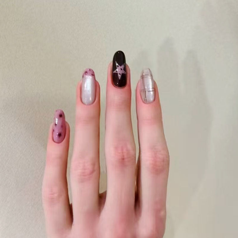 Verspielt Hase-Themen Press-On Nagelkunst Set Brehn