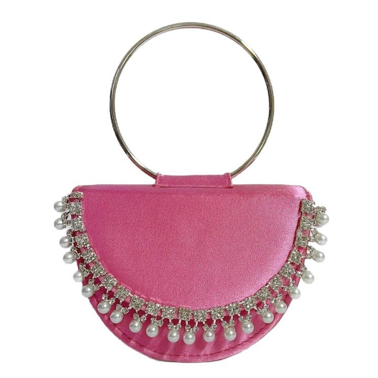 Perlenakzentierte Abend-Clutch
