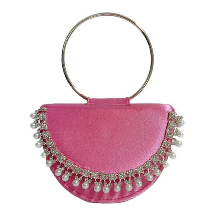 Perlenakzentierte Abend-Clutch
