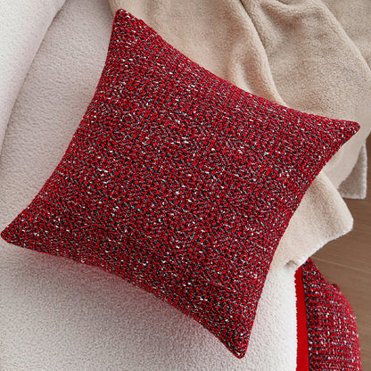 Quadratischer Bouclé-Tweed Kissenbezug mit strukturierter Gewebeoptik und verdecktem Reißverschluss Brehn