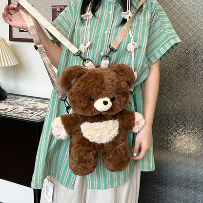 Plüsch Rucksack mit Süßem Teddy-Design Brehn