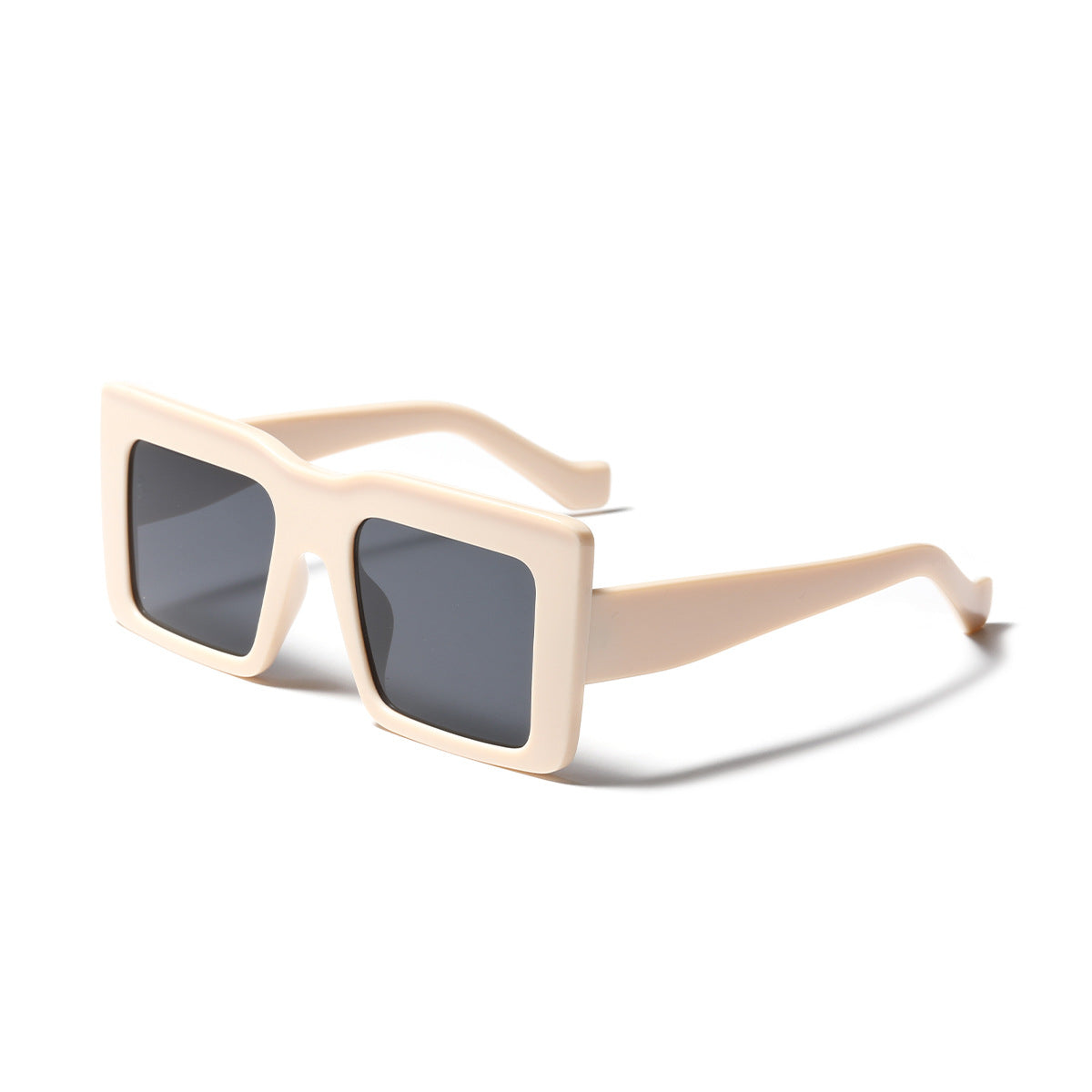 Damen quadratische Sonnenbrille mit transparentem Rahmen und UV-Schutz Brehn