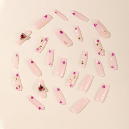 Künstlerische 3D Herz Nagelkunst Brehn