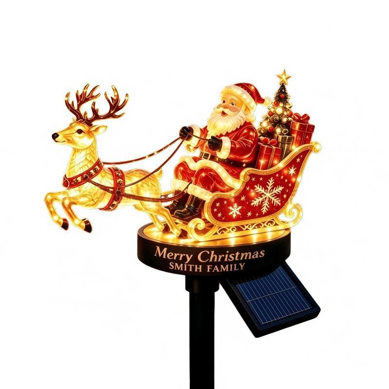 Weihnachtslichte Dekoration mit Santa und Rentier Brehn
