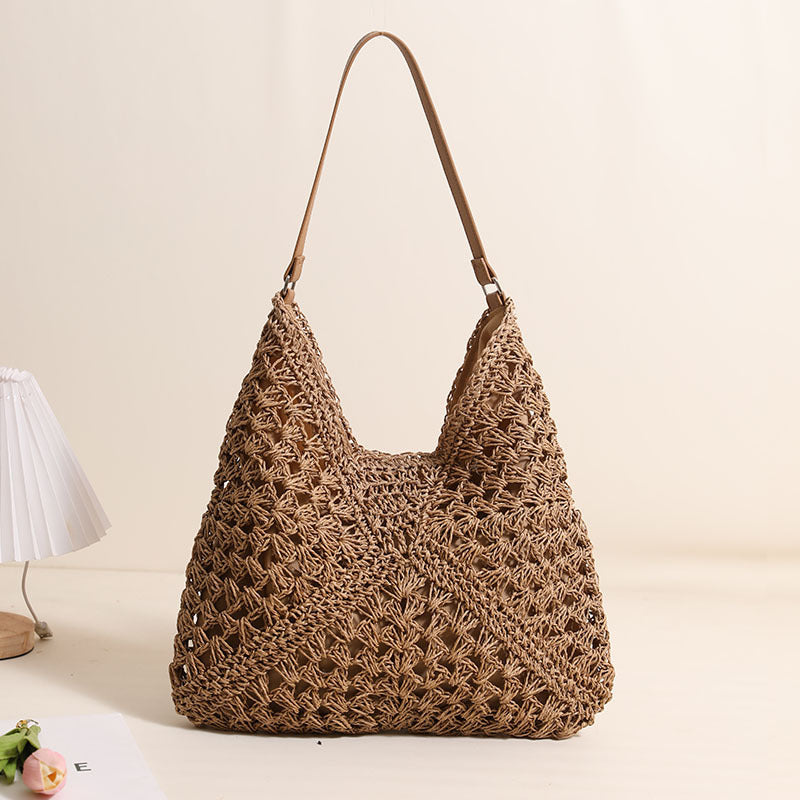 Damen Handgefertigte tote Tasche mit kunstvollem Häkelmuster Brehn