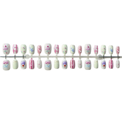 Verspielt Dessert-inspirierten Press-On-Nagelkunst
