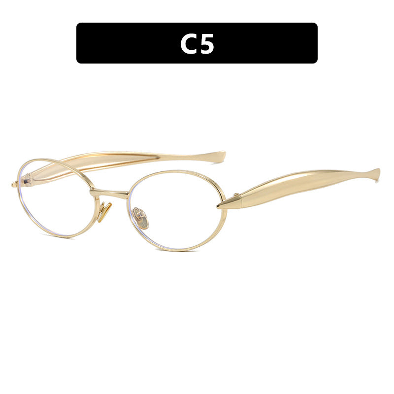 Damen modische Sonnenbrille mit ovalem Rahmen und funkelnden Details Brehn