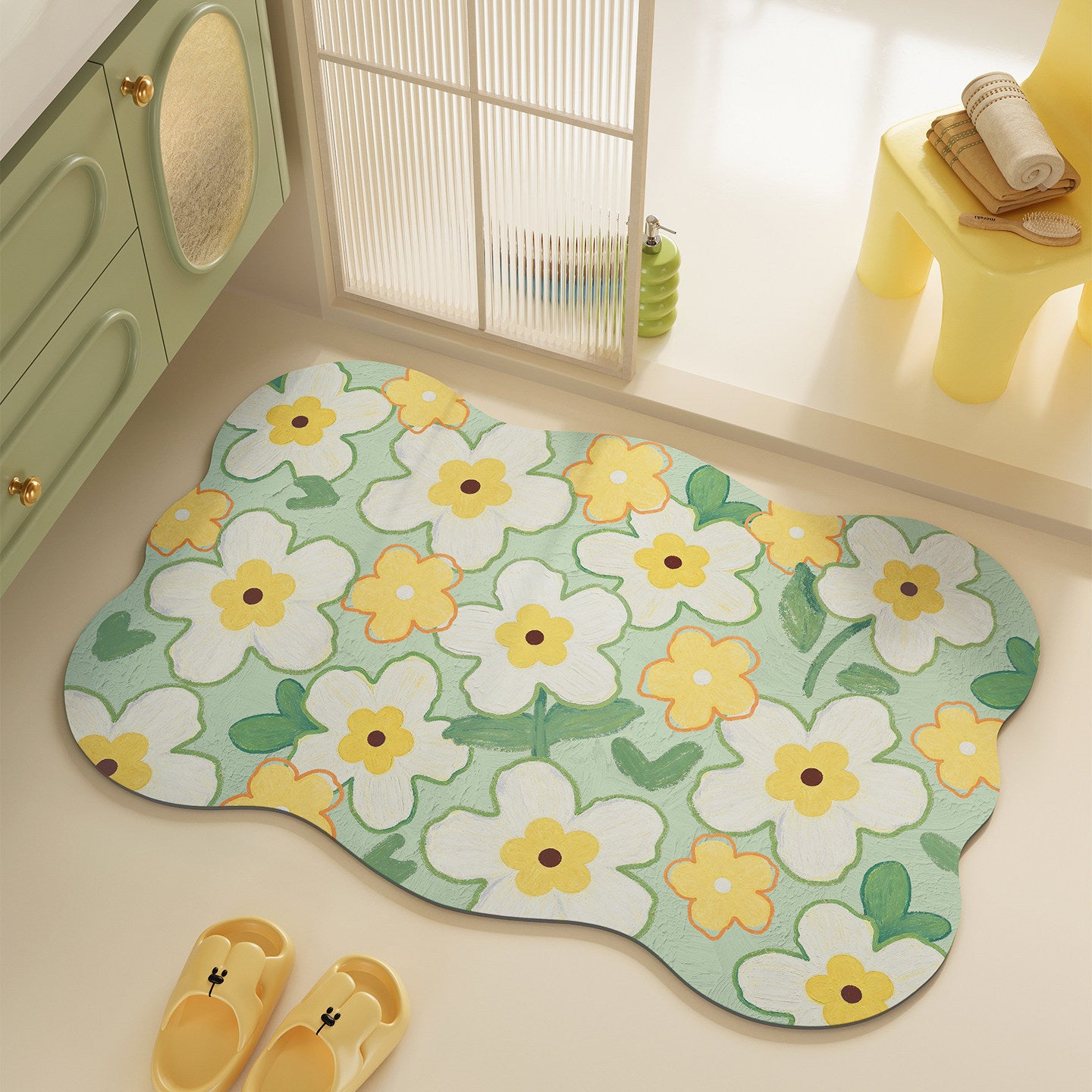 Floral Patchwork Badmatte Brehn