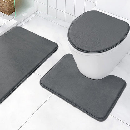 Weiches Plüsch-Badezimmermatten-Set