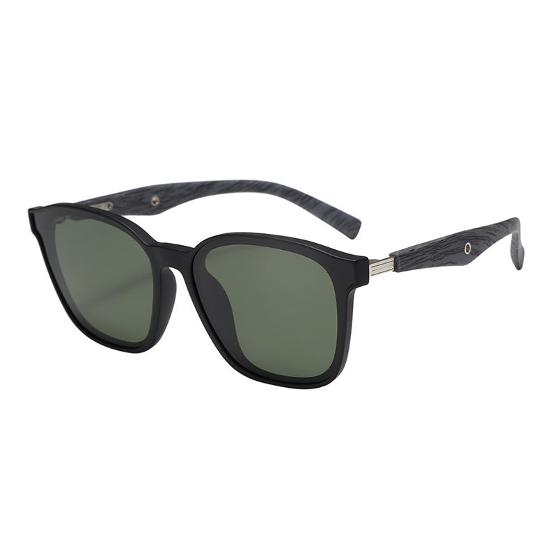 Damen stilvolle oversized Sonnenbrille mit hölzernen Akzenten Brehn