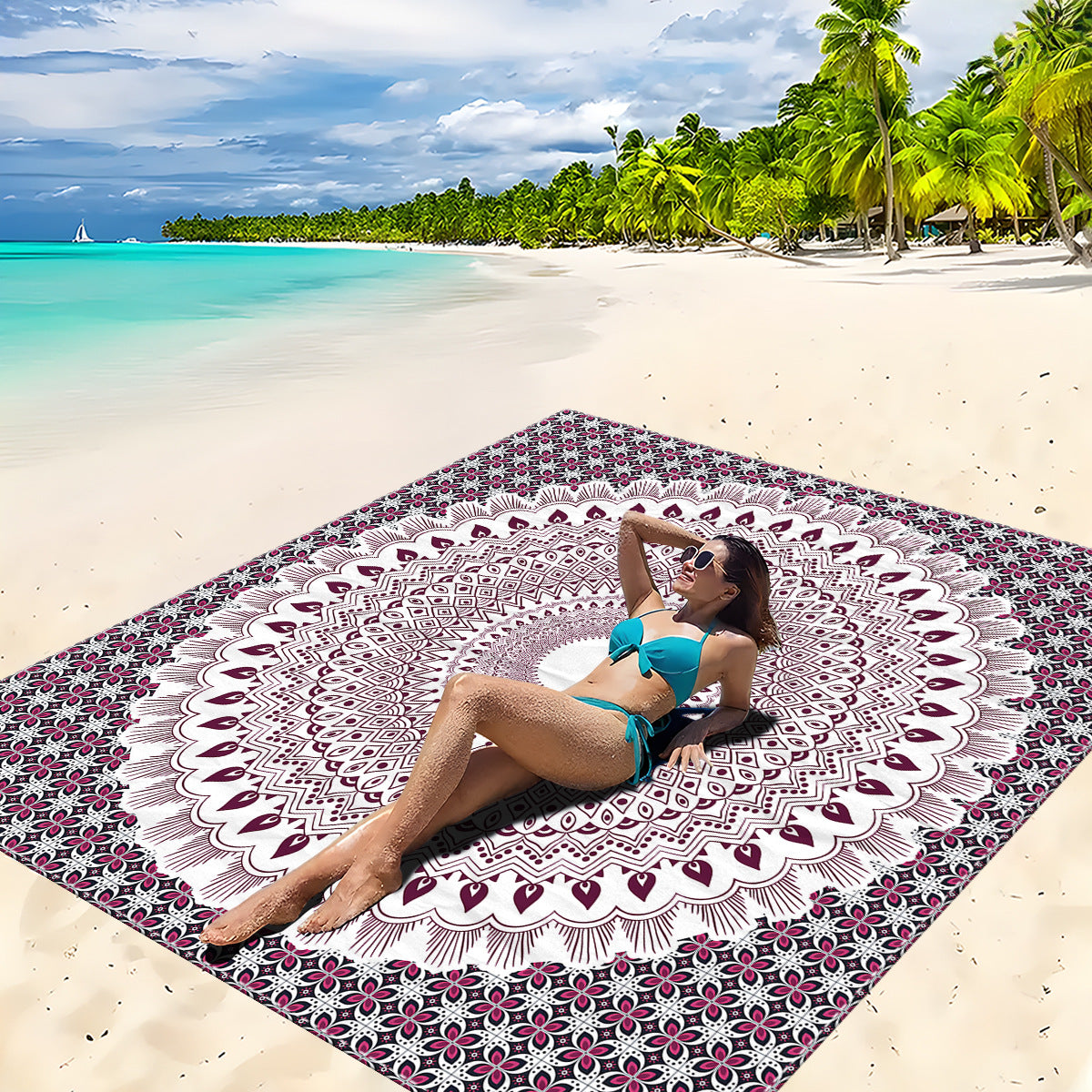 Mandala Design Strandmatte Brehn