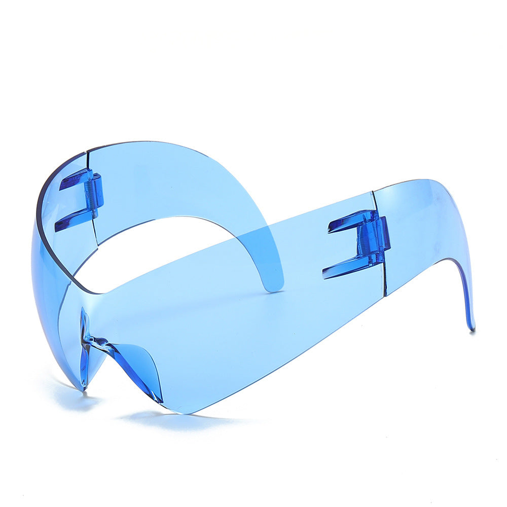 Futuristische Übergroße Shield Sonnenbrille Brehn