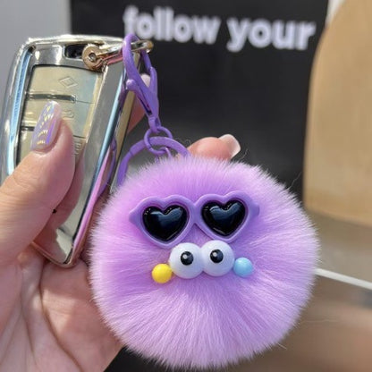 Süßer pelziger Pom Pom Schlüsselanhänger Brehn