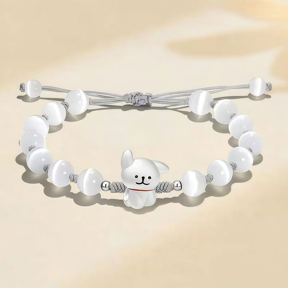 Verspieltes Hund Charm Perlen Armband Brehn
