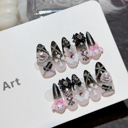 Gothic-Themen Dekorative Press-On Nagel Set