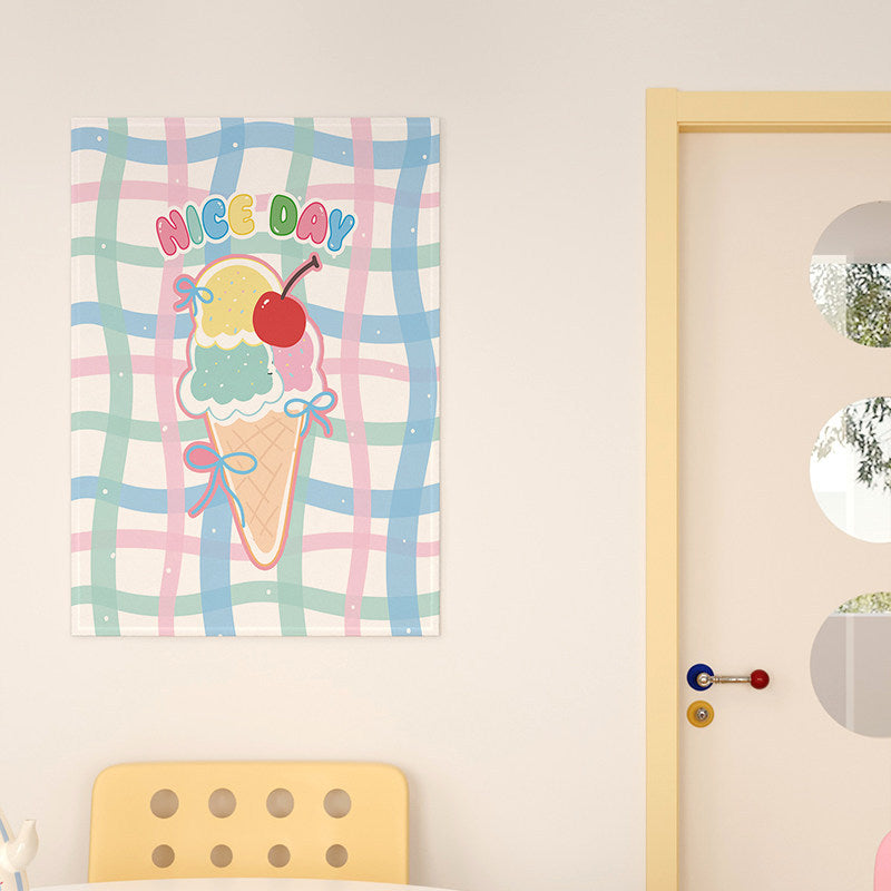 Cute Cartoon Mug Illustration Framed Wall Art Print for Kitchen & Nursery