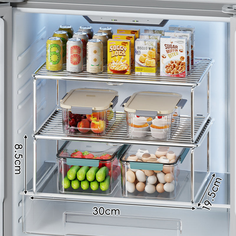 Verstellbarer erhöhter Chrom Kühlschrankregal Riser Organizer