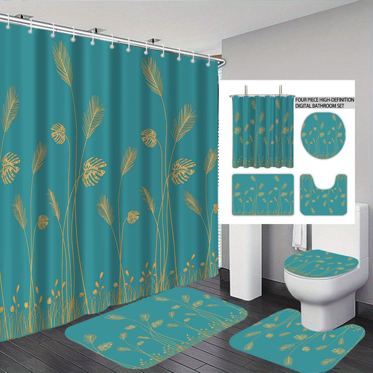 Digital Botanische Badezimmer Dekor Set Brehn