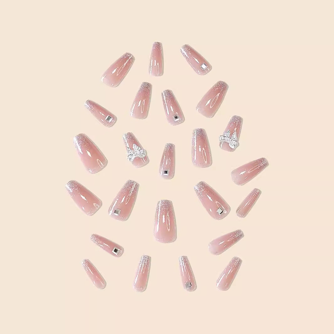 Glamouröse Glitzernde Nagelverlängerungen