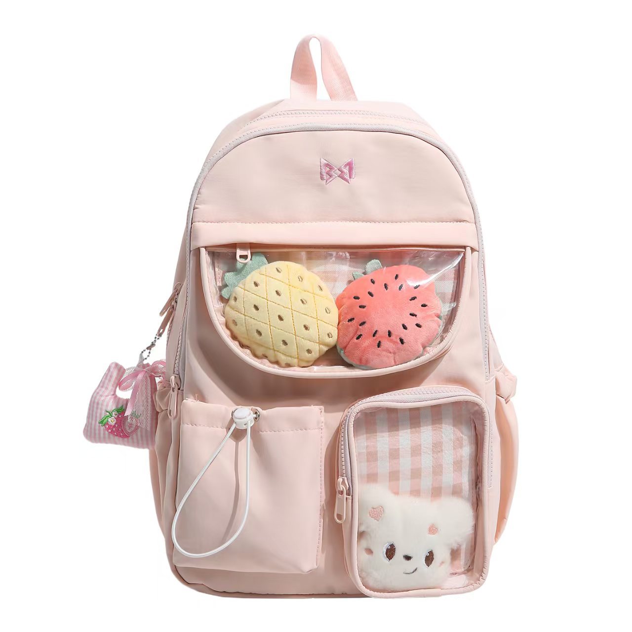 Rucksack mit Durchsichtigen Extrafächern und Stylischem Design Brehn