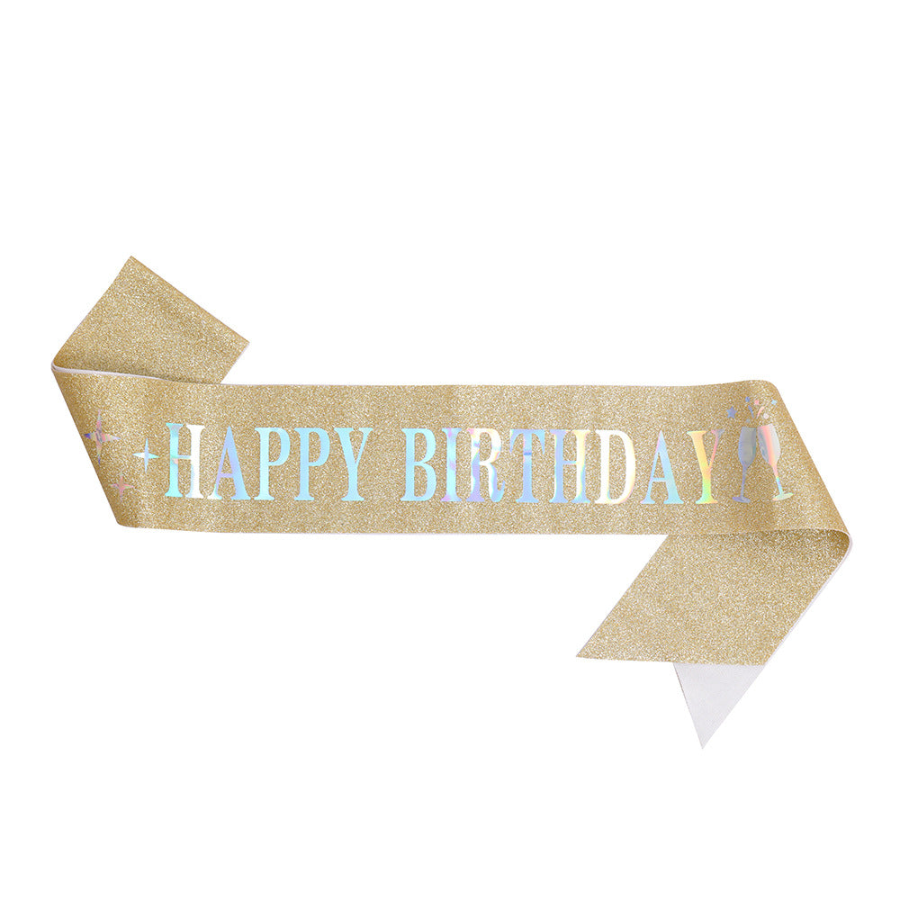 Damen Glitzernder Haarreif mit "Happy Birthday"-Aufschrift Brehn