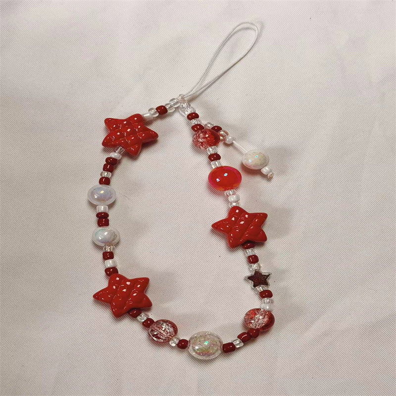 Dekorativer Stern Perlen Charm Lanyard Brehn