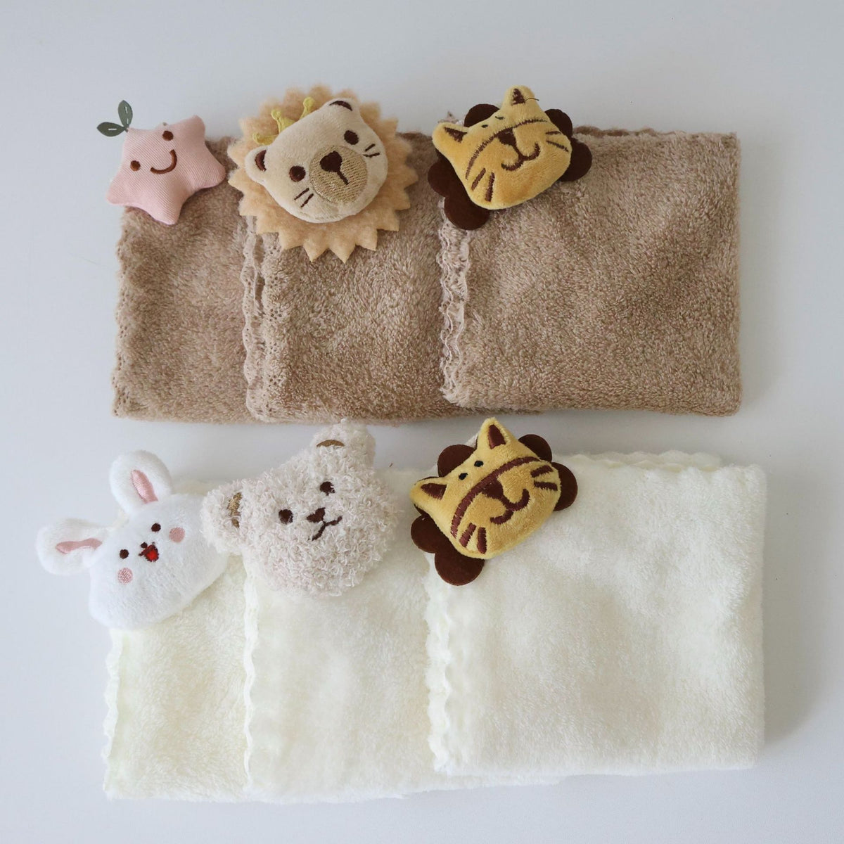Plüsch-Maus-Hauben-Babybadetuch mit Aufhängeschlaufe