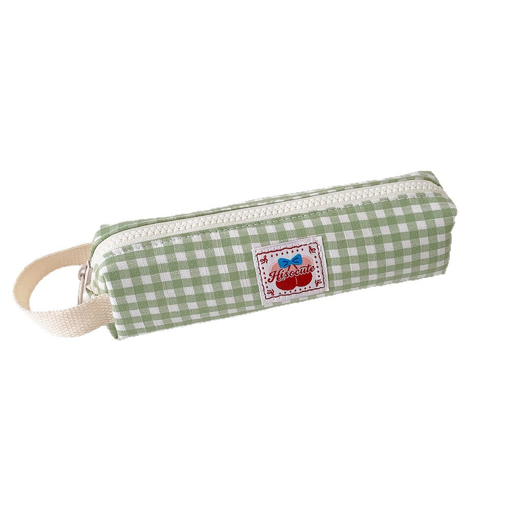 Vintage kariertes Federmäppchen